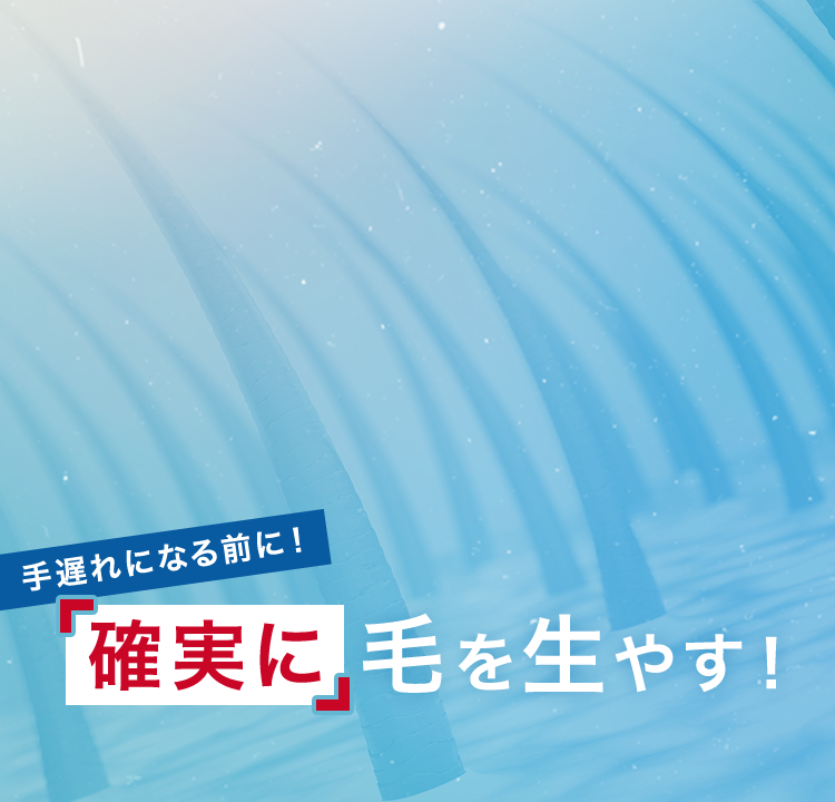 手遅れになる前に確実に毛を生やす