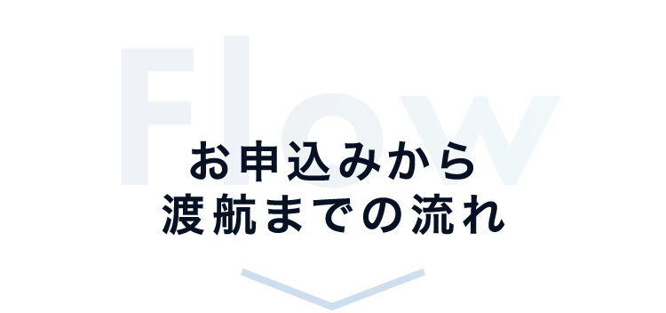 お申込みから渡航までの流れ